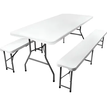 Zahradní sestava Gardlov 3257 Pivní set plastový, skládací, 180 cm, bílý