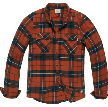Pánská košile Košile Vintage Industries Sem Flannel - oranžová, M