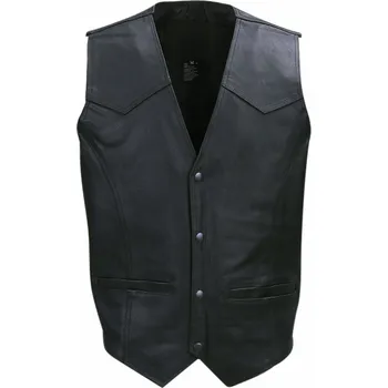 Pánská vesta Vesta kožená Fostex Leather Classic - černá, XL