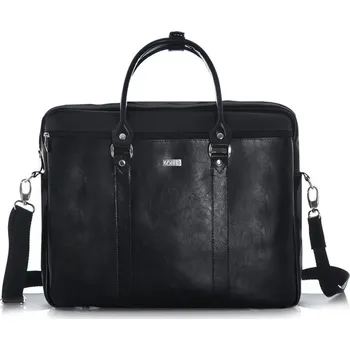 brašna na notebook Solier SL03 Kilbridge Pánská kožená taška na notebook černá