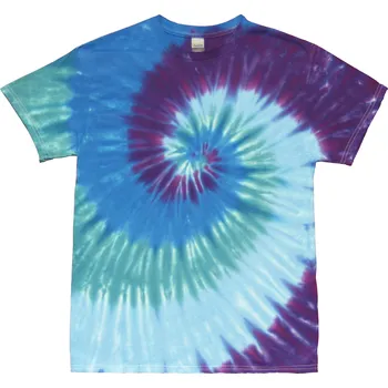 Pánské tričko Tričko unisex The Mountain batikované Swirl - modré-fialové, 5XL