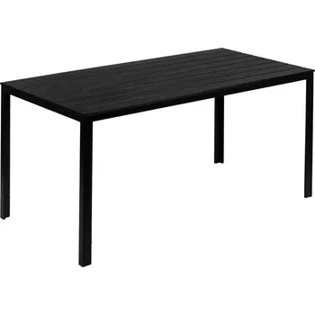 Zahradní stůl MultiGarden SAK-156 Zahradní stůl pro 6 osob, 156 × 78 cm POLYWOOD, černý