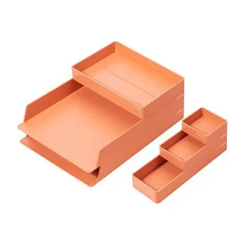 Archivační box Organizér NUSIGN 324×239×45mm DELI ENS001 oranžový