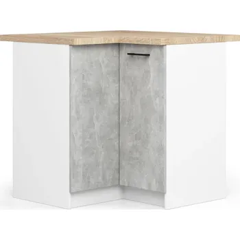 Kuchyňská skříňka Rohová kuchyňská skříňka 90x90 cm VERMINA - bílá / beton