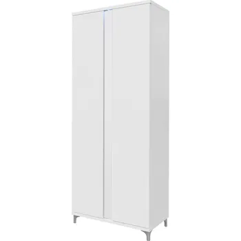 Šatní skříň Šatní skříň 90 cm BANTRY - bílá / lesklá bílá