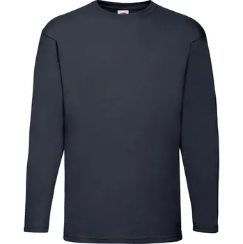 Pánské tričko Pánské tričko Fruit of the Loom Valueweight T LS - tmavé navy, M