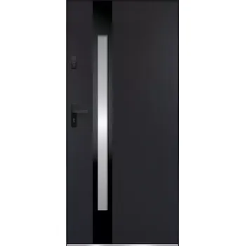 Interiérové dveře Vchodové dveře Temida S68 90L Antracit 90L/2Z/012/09/OW