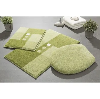 Koupelnová předložka Koberec do koupelny Grund LINEA DUE 50 x 80 cm zelený