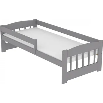 Dětská postel Postel Edík z masivu borovice 160x80 cm - ŠEDÁ + rošt ZDARMA