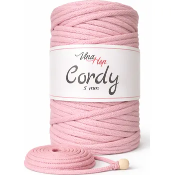 Cordy 5 mm světle růžová 8004