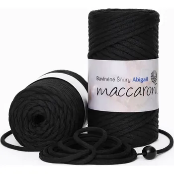 Bavlněná šňůra Abigail 5 mm černá 106-01