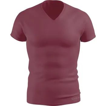 Pánské tričko Pánské funkční triko SLIM "V" krátký rukáv LILA Bamboo Ultra CLASSIC - Fialová / M