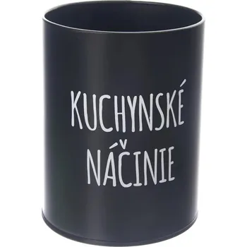 Stojánek na vařečky Orion Dóza, plechová, černá, bez víka, KUCHYNSKÉ NÁČINIE SK