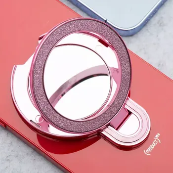 Držák na prst Stojan na telefon CIRCLE MIRROR - nalepovací růžový