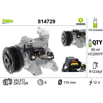 Kompresor klimatizace Kompresor, klimatizace VALEO 814729