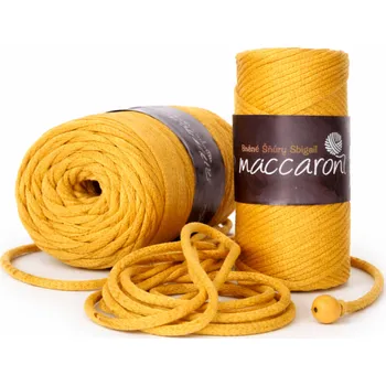 Bavlněné šňůry Abigail hořčicová 3 mm 408