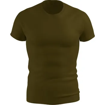 Pánské tričko Pánské funkční triko SLIM krátký rukáv KHAKI Bamboo Ultra CLASSIC - Khaki / XL