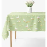 Velikonoční hranatý teflonový ubrus - Husy a kraslice 100 x 140 cm