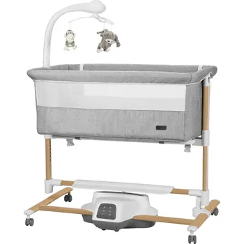 Dětská postýlka CARRELLO Bloom Přístavná houpací postýlka 3v1 Anchor Grey Wooden