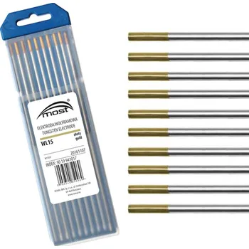 Stavební hořák Wolframová elektroda 3,2 x 175 mm legovaná lanthanem WL15 TIG MOST zlatá