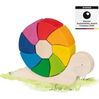 Dřevěná hračka GOKI - Dřevěné kostky Šnek Pauline