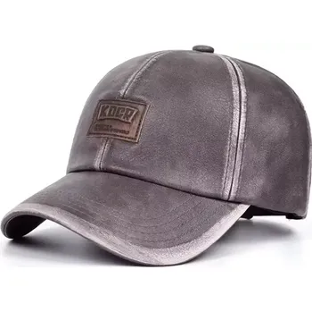 Kšiltovka Jamont koženková kšiltovka KOCR Šedá