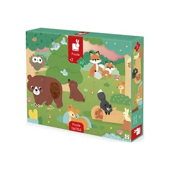 Puzzle Janod Dotykové senzorické puzzle Les, věk: 2+