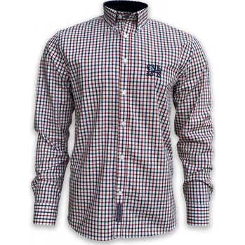Pánská košile Košile pánská Erik and Sons Falster - bílá-modrá-červená, 3XL