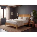 Dřevěná postel Lineta led 200x180 Dub Doprava ZDARMA.