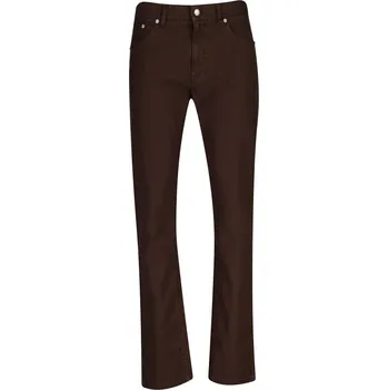 DŽÍNY GANT SLIM COTTON / LINEN JEANS RICH BROWN