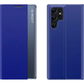 Pouzdro na mobilní telefon Hurtel Nový kryt Sleep View pro Samsung S24 Ultra s klopou - modrý