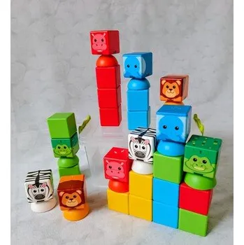 Stavebnice Geomag GEOMAG Magicube Tvary Big set 40 dílů, 12 karet, magnetická stavebnice