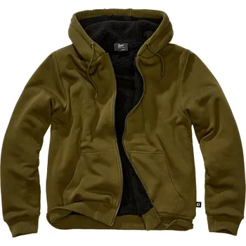 Pánská mikina Mikina Brandit Teddylining Sweat - olivová, M