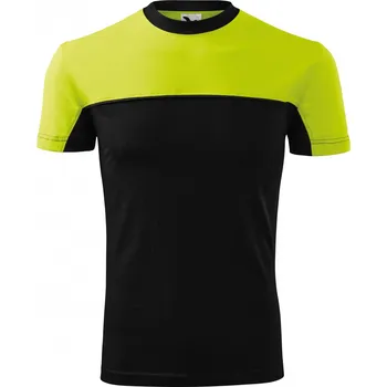 Tričko unisex Rimeck Colormix - černé-světle zelené, M