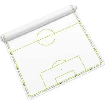 Fotbalová tréninková pomůcka Fotbalový taktický papírový blok SPORTI FRANCE TAKTIFOL UNI Bílá, Světle zelená