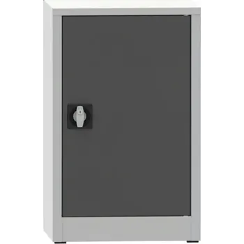 Nábytek B2B Partner Dílenská policová skříň na nářadí KOVONA, 1 police, svařovaná, 508 x 500 x 800 mm, šedá / tmavě šedá