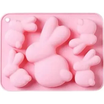 Forma na pečení Dortisimo Silikonová forma na pečení Zajíčci 21 x 16 cm