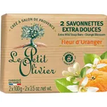 Le Petit Olivier Extra jemné mýdlo Pomerančový květ 2x100 g