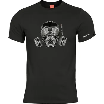 Pánské oblečení Tričko Pentagon Gas Mask - černé, XL