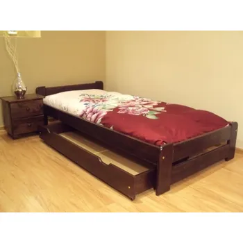 Postel Zvýšená postel Halle 90x200 cm + rošt ZDARMA - ořech