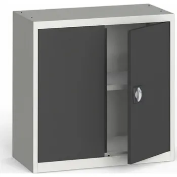 Nábytek B2B Partner Plechová policová skříň na nářadí KOVONA, 800 x 800 x 400 mm, 1 police, šedá/tmavě šedá