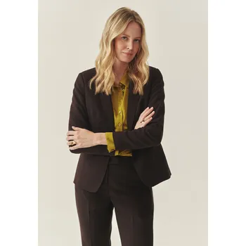 Dámské sako Tatuum VYPASOVANÉ SAKO V BARVĚ HOŘKÉ ČOKOLÁDY – KAREMA 4