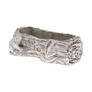 Květináč Betonový květináč - kmen s žábou, 0/9