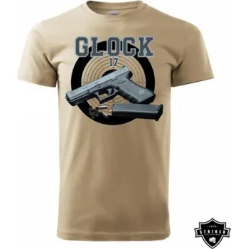 Pánské tričko Triko Striker GLOCK 17 - béžové, M