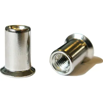 Matice A2-ZH90°-M10 1,5-4,5 fasty nerez nýtovací matice se zapuštěnou hlavou 90° - otevřená hladká