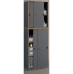 VCM Botník s posuvnými dveřmi „Salia“ B60 5dílná, antracitová