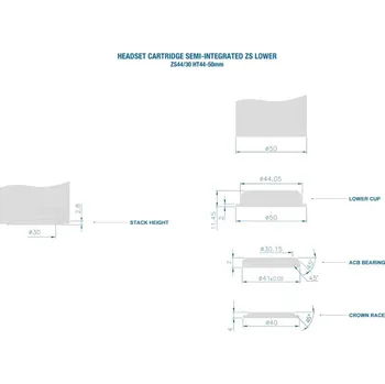 Sport Spodní část hlavového složení RITCHEY WCS Lower Semi-Integrated ZS 44/30