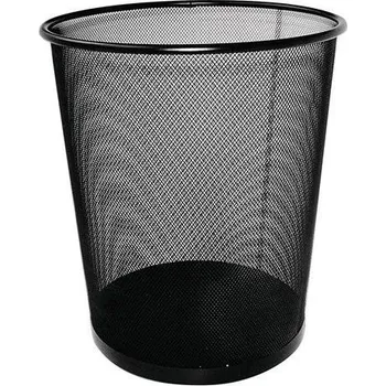 Odpadkový koš Drátěný odpadkový koš Rib 12 l černý