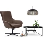 Otočné křeslo SERENA - taupe / černé