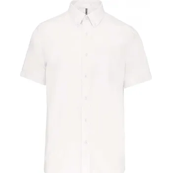 Pánská košile Pánská košile s krátkým rukávem Kariban Premium - bílá, 4XL
